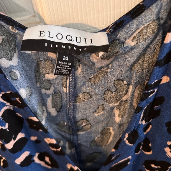 Eloquii Elements leopard print jumpsuit - size 24 - Picture 4 of 7